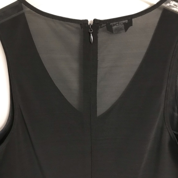 bebe Melinda Fit & Flare Dress Black Silver Sequin - Picture 6 of 8